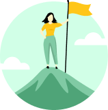 Illustration montagne verte